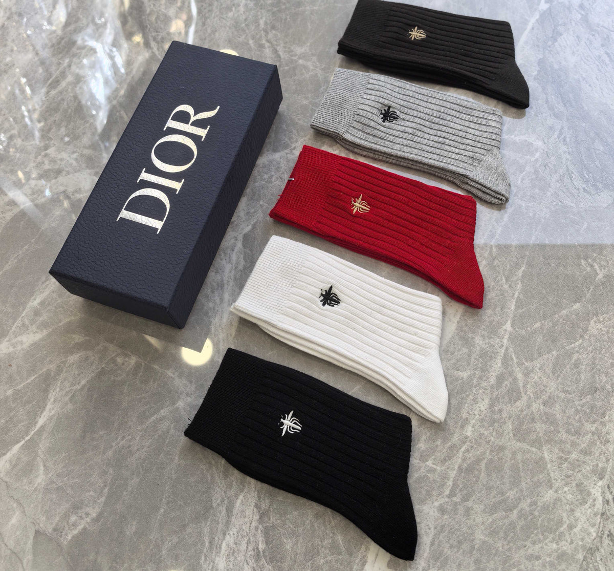 Dior Cotton Crew Socks - 5-Pair Pack