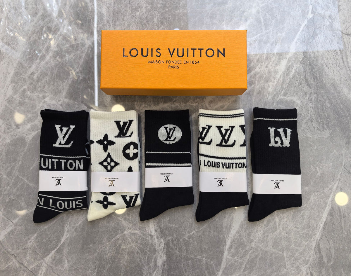 Louis Vuitton Cotton Crew Socks - 5-Pair Pack