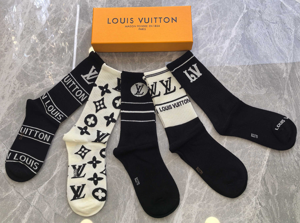 Louis Vuitton Cotton Crew Socks - 5-Pair Pack