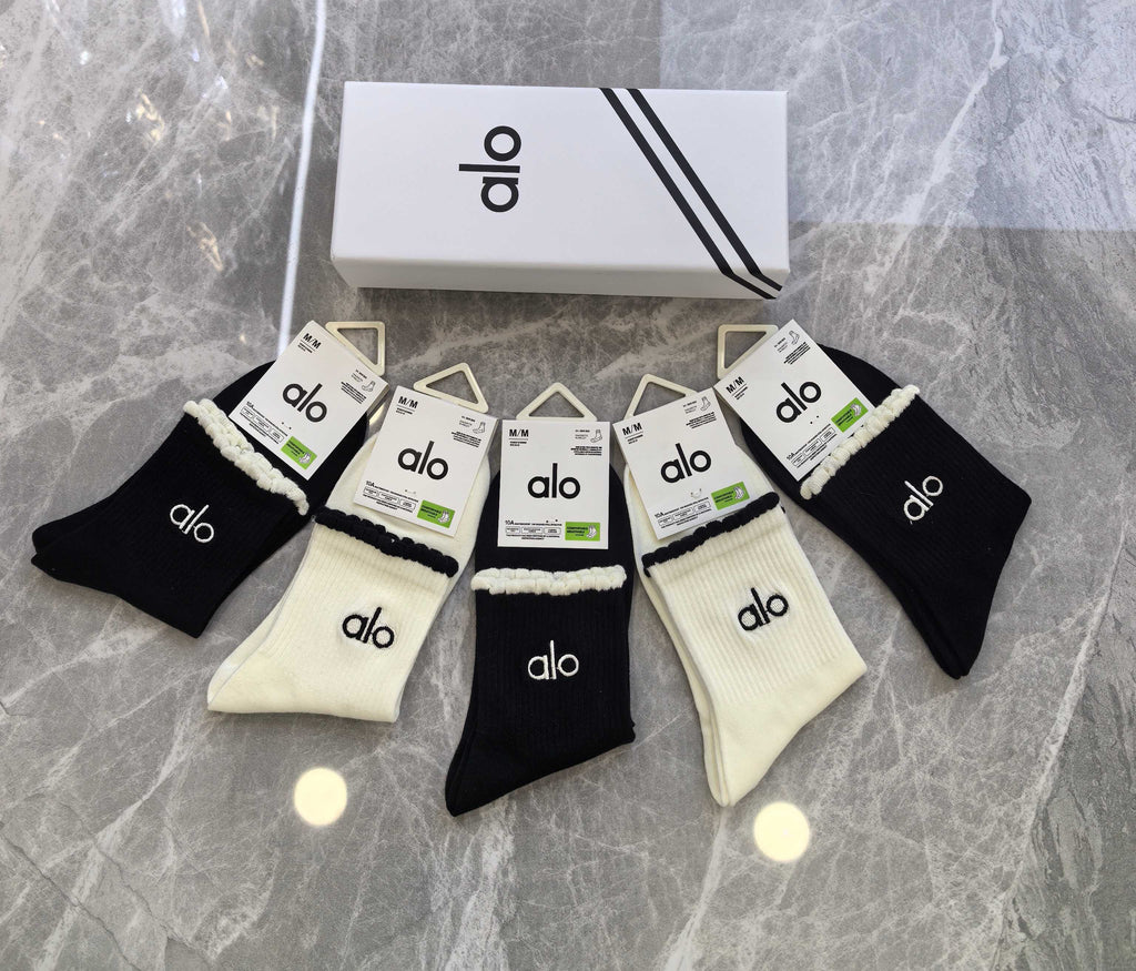 Alo Cotton Crew Socks - 5-Pair Pack
