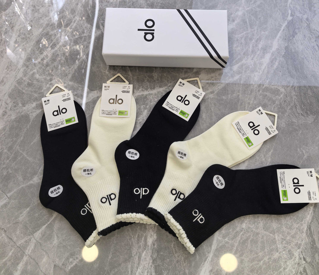 Alo Cotton Crew Socks - 5-Pair Pack