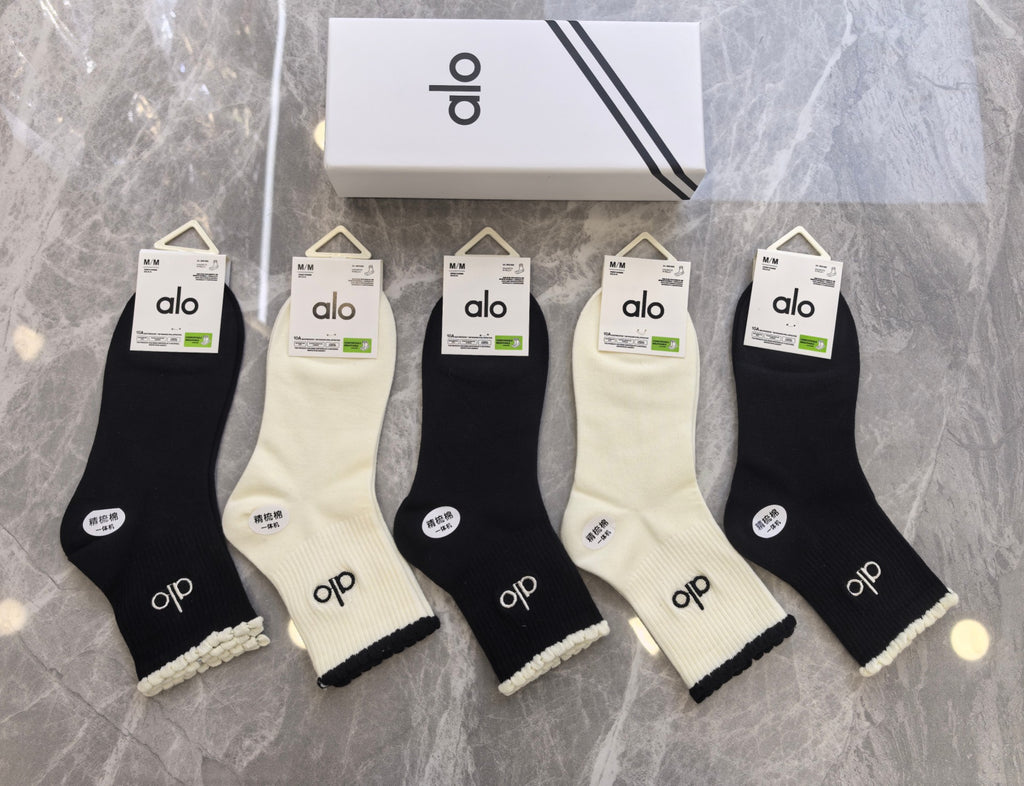 Alo Cotton Crew Socks - 5-Pair Pack