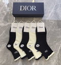 Dior Cotton Short Socks - 5-Pair Pack