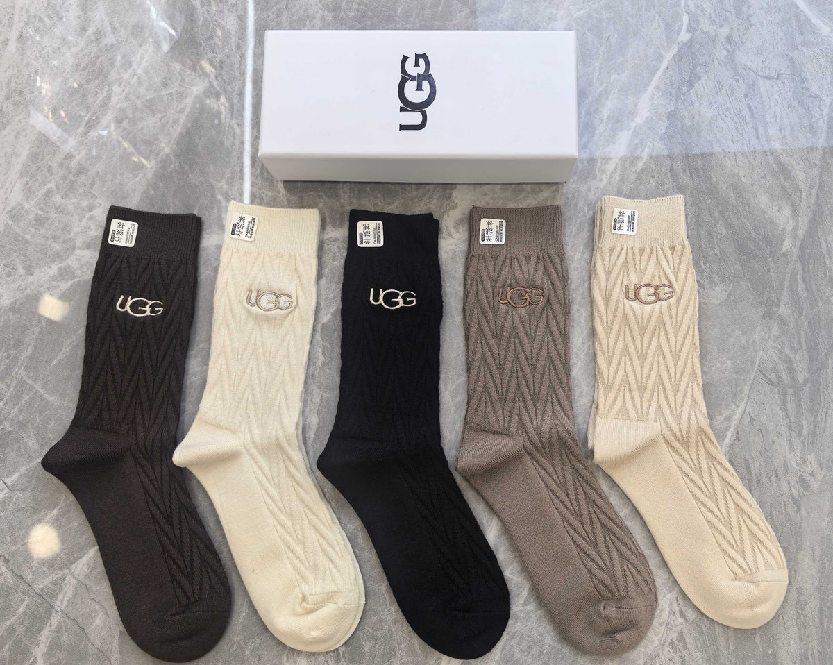 UGG Cashmere Crew Socks - 5-Pair Box