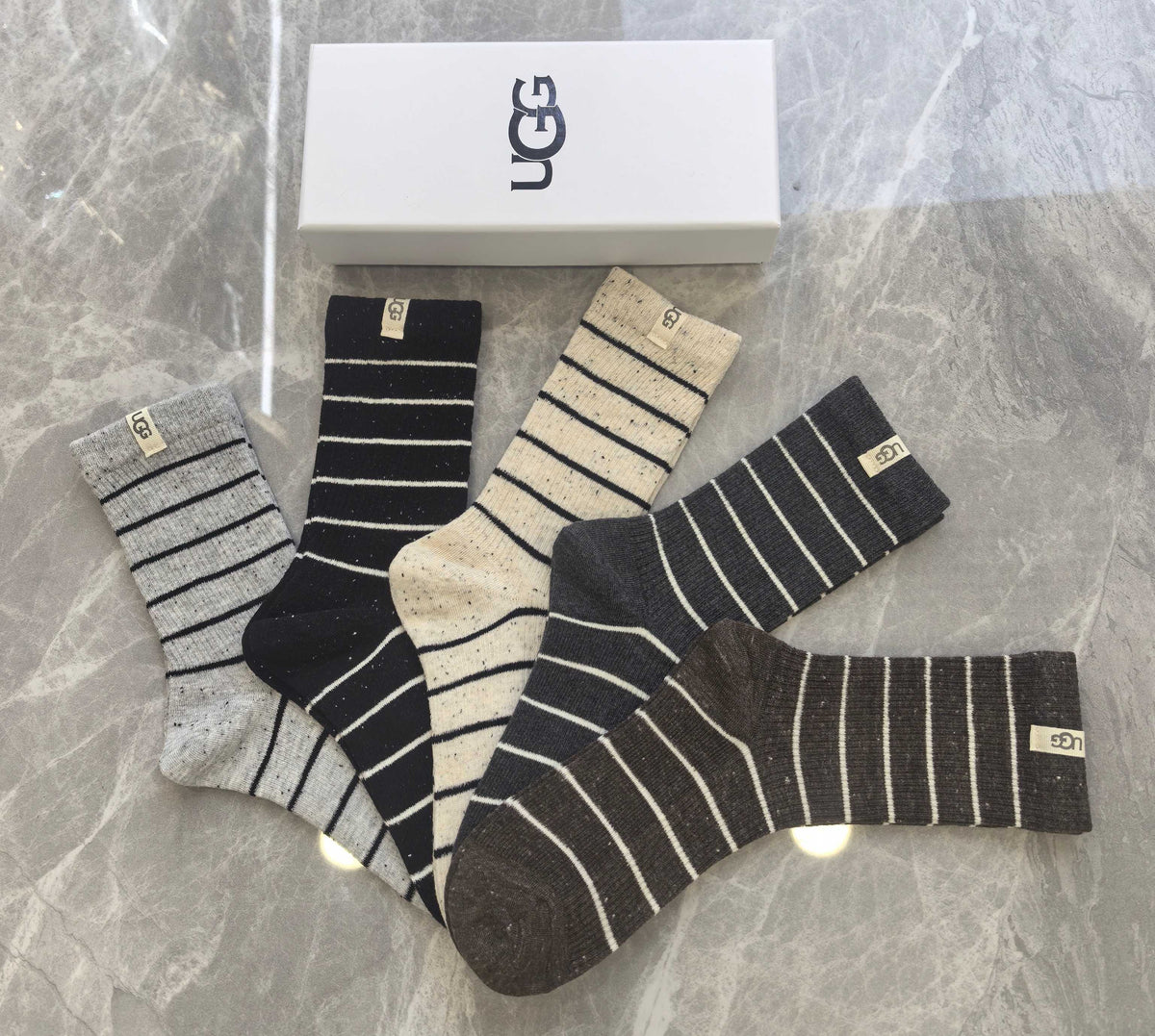 UGG Cashmere Crew Socks - 5-Pair Box