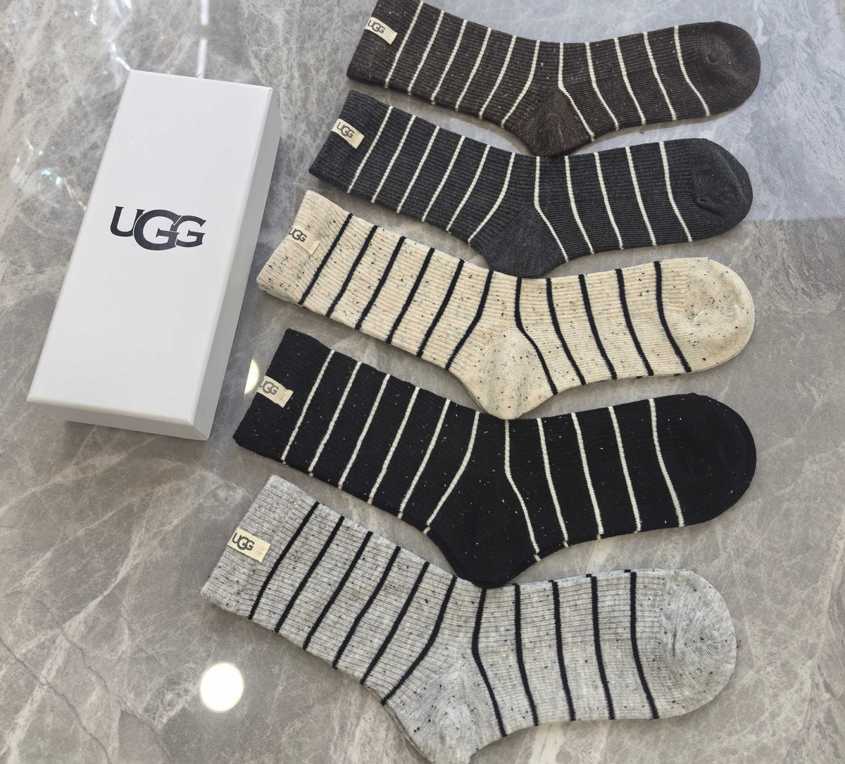 UGG Cashmere Crew Socks - 5-Pair Box