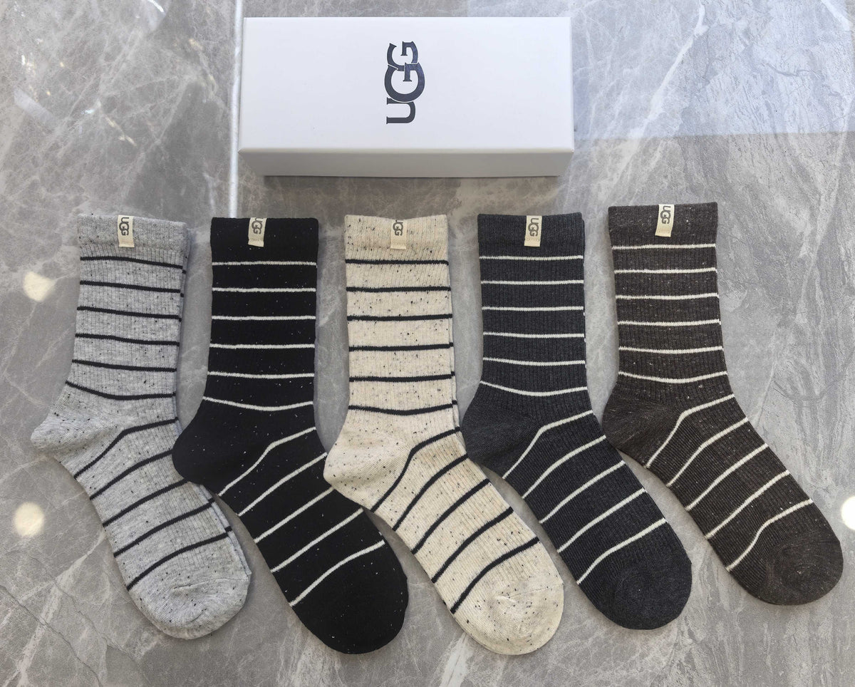 UGG Cashmere Crew Socks - 5-Pair Box