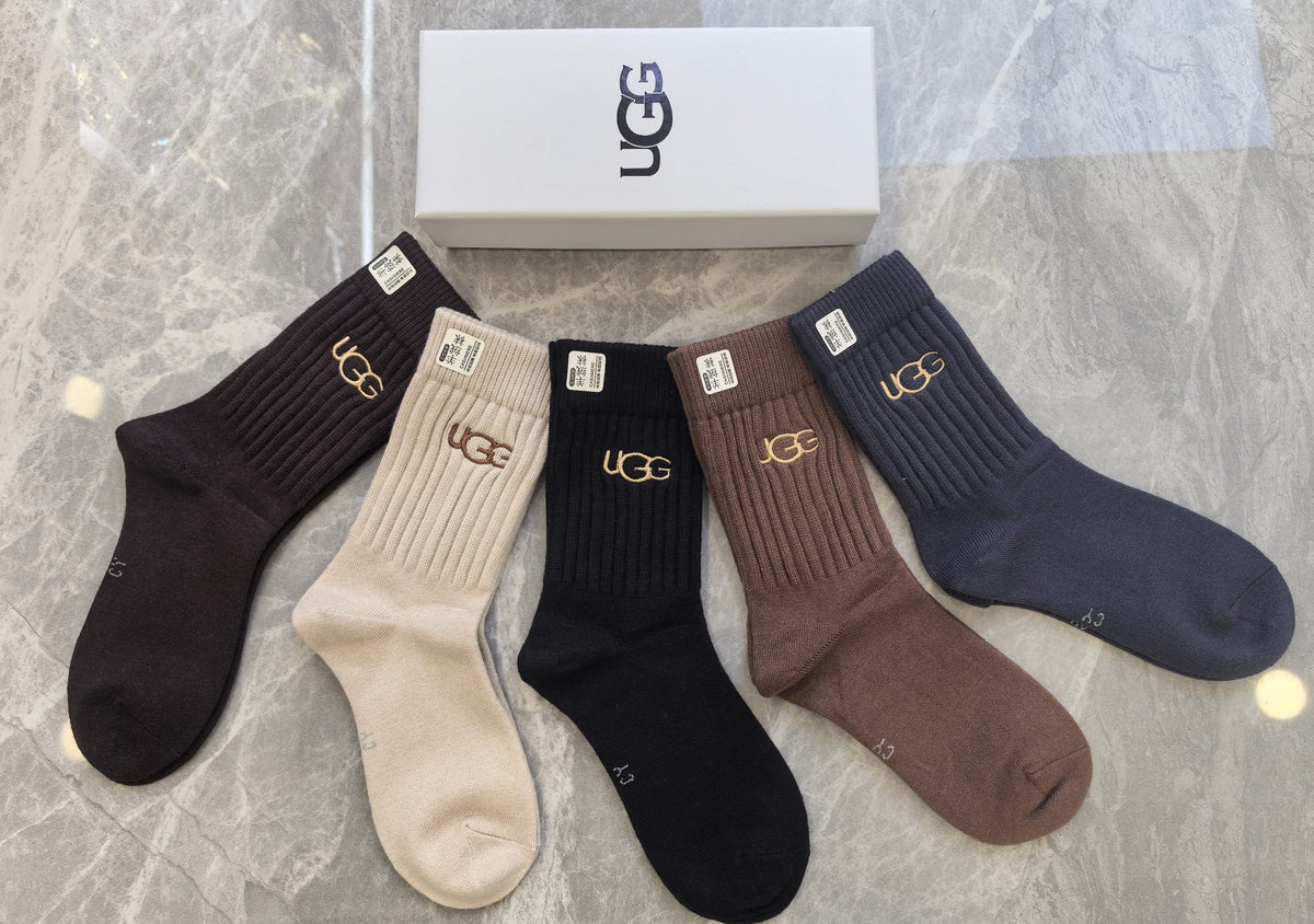 UGG Cashmere Crew Socks - 5-Pair Box