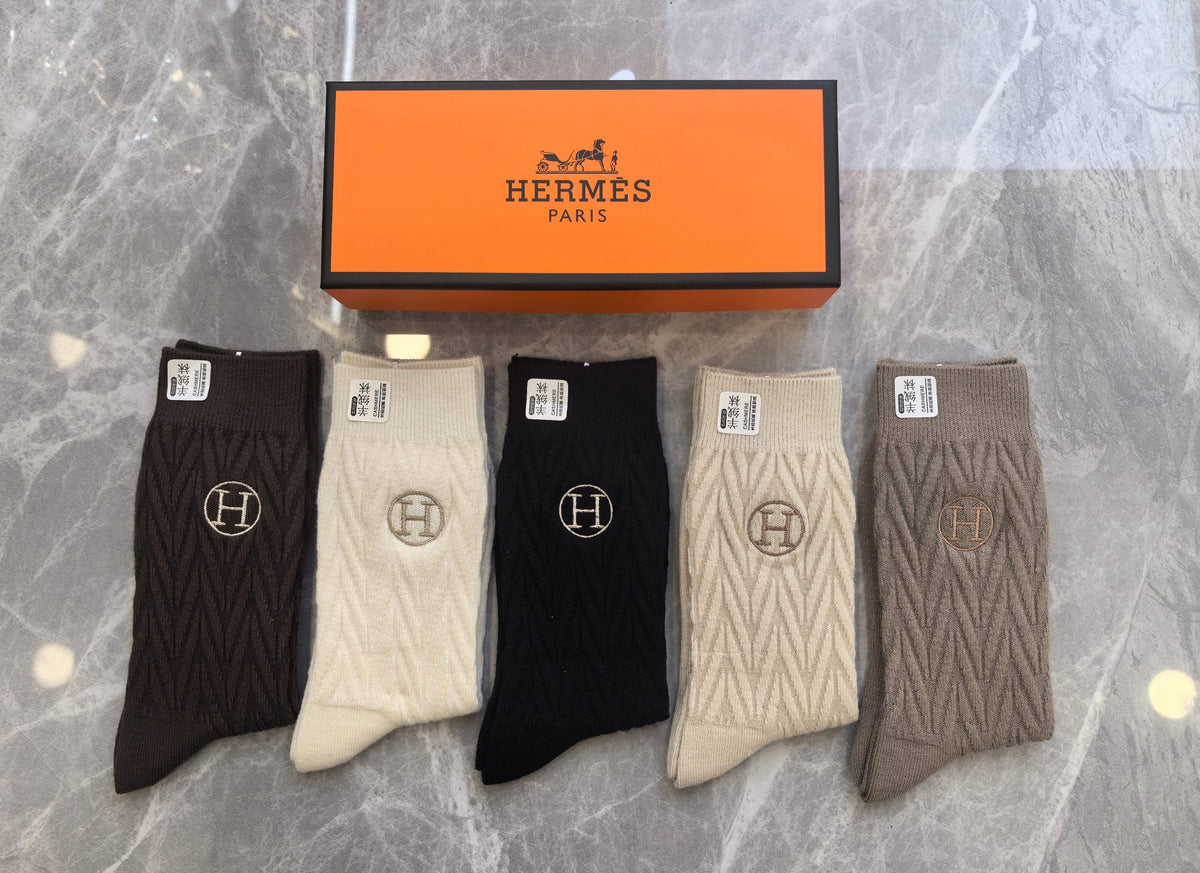 Hermes Crew Socks - 5-Pair Pack