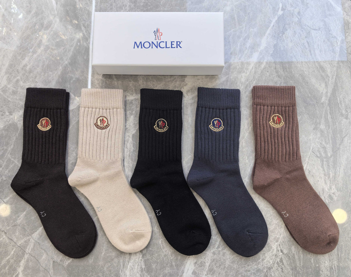 Moncler Cashmere Crew Socks - 5-Pair Box