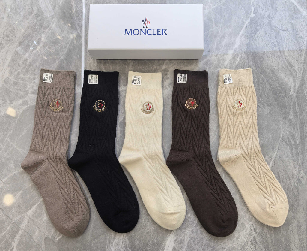 Moncler Cashmere Crew Socks - 5-Pair Box