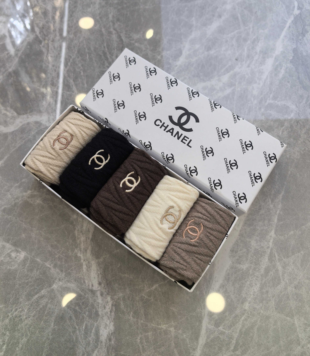 Chanel Cashmere Crew Socks - 5-Pair Box