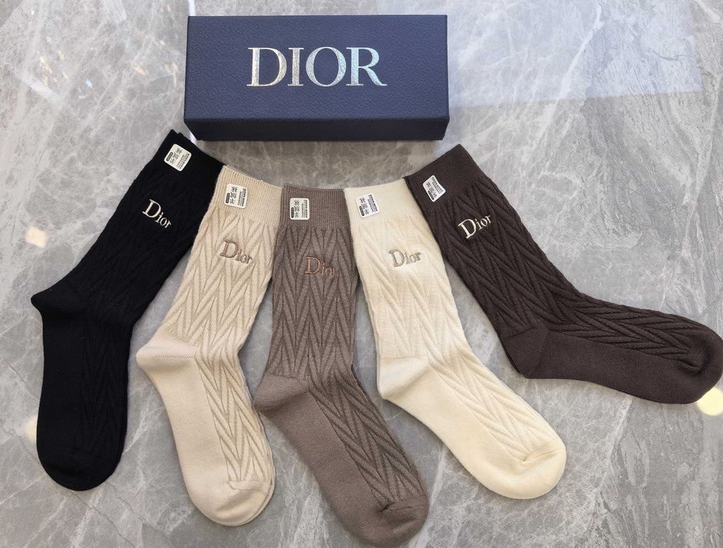 Dior Crew Socks - 5-Pair Pack