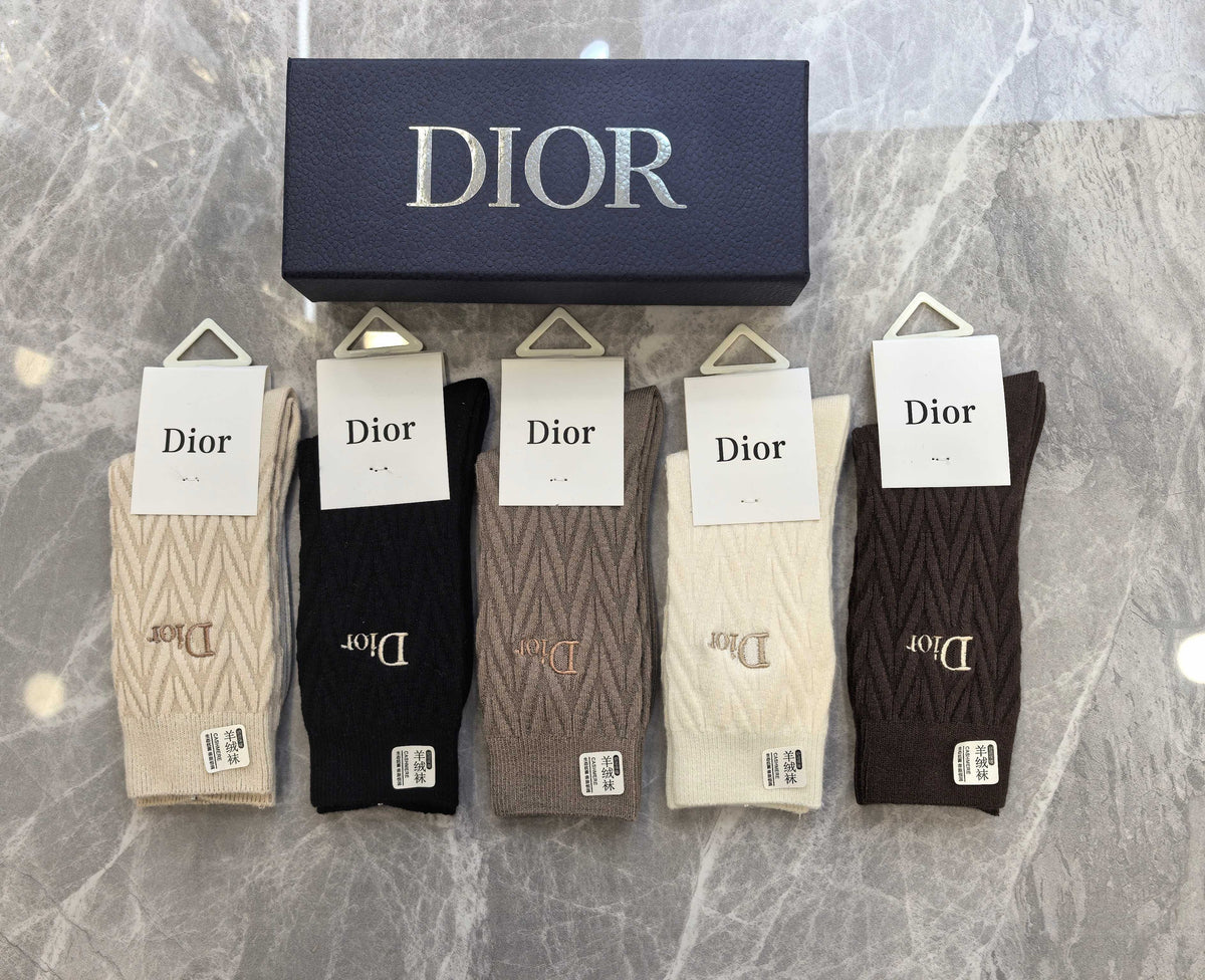Dior Cashmere Crew Socks - 5-Pair Box