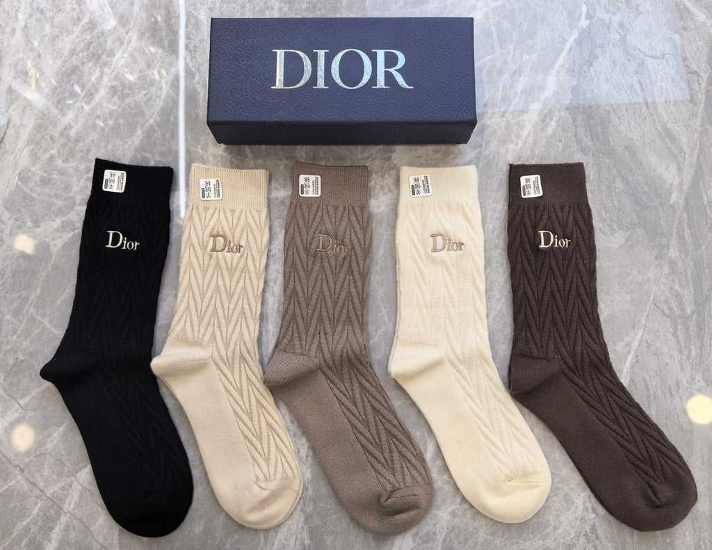 Dior Short Socks - 5-Pair Pack