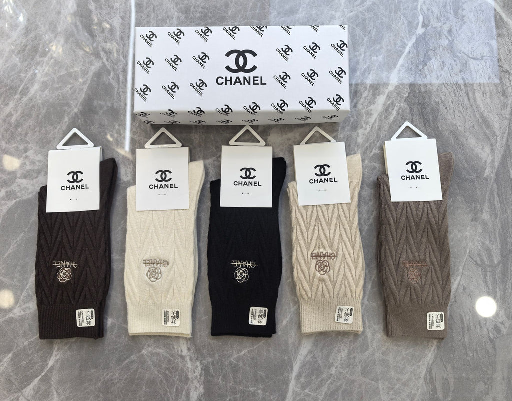 Chanel Crew Socks - 5-Pair Pack