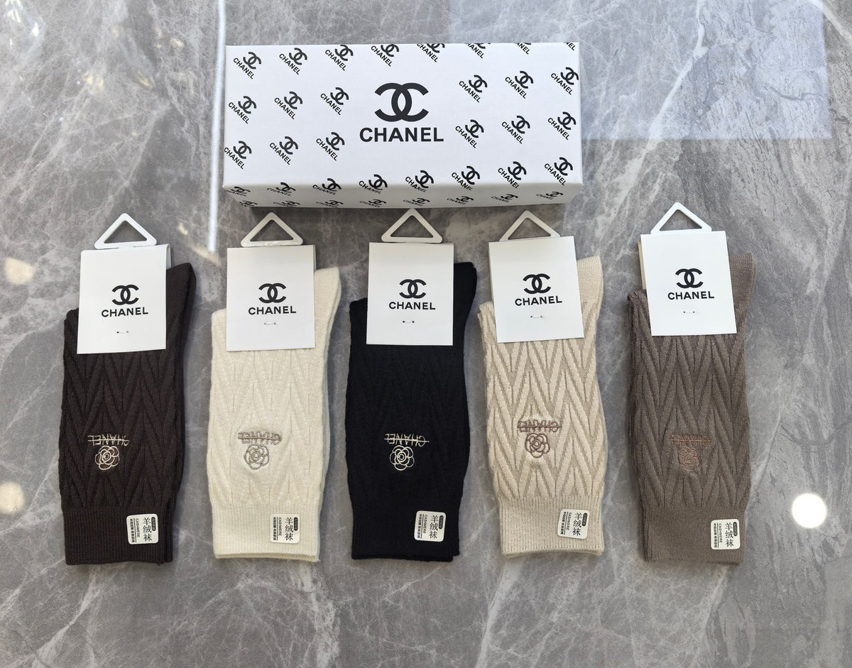 Chanel Crew Socks - 5-Pair Pack