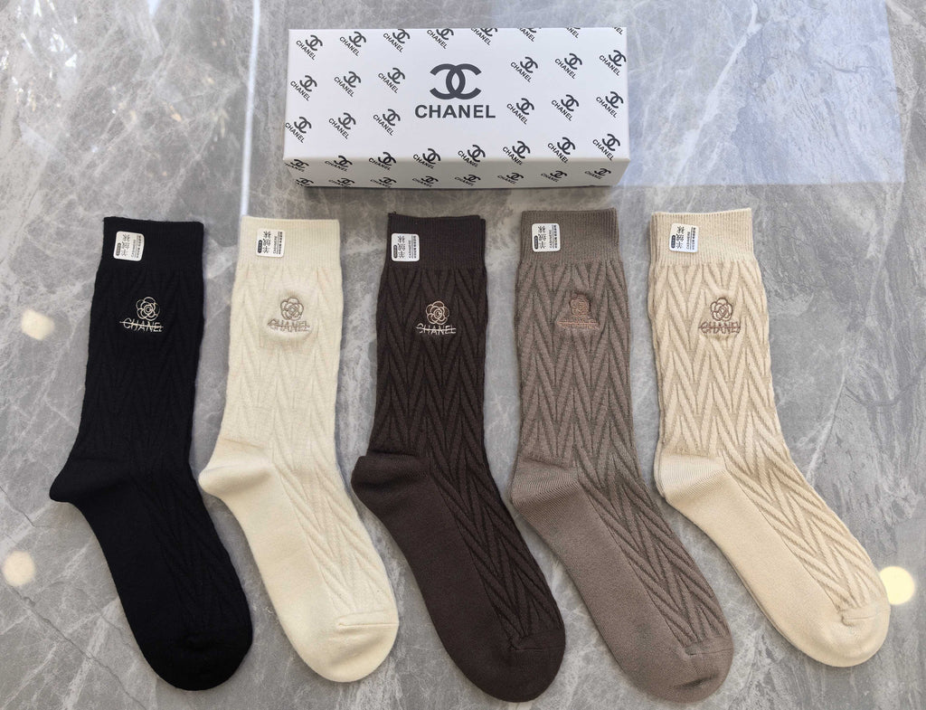 Chanel Crew Socks - 5-Pair Pack
