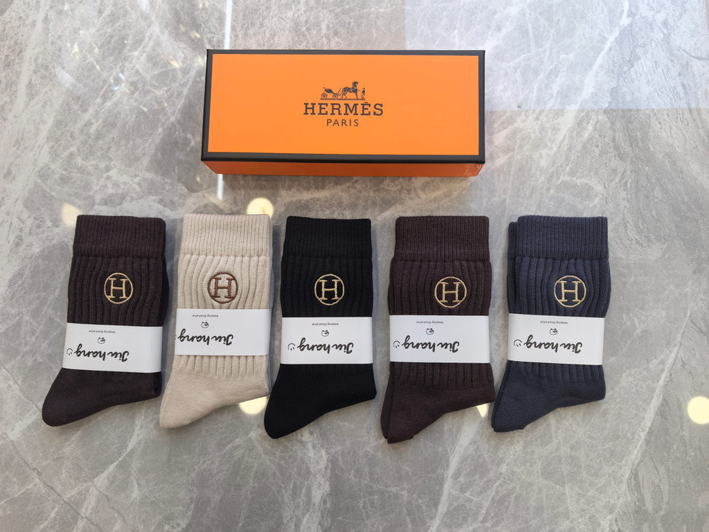 Hermes Short Socks - 5-Pair Pack