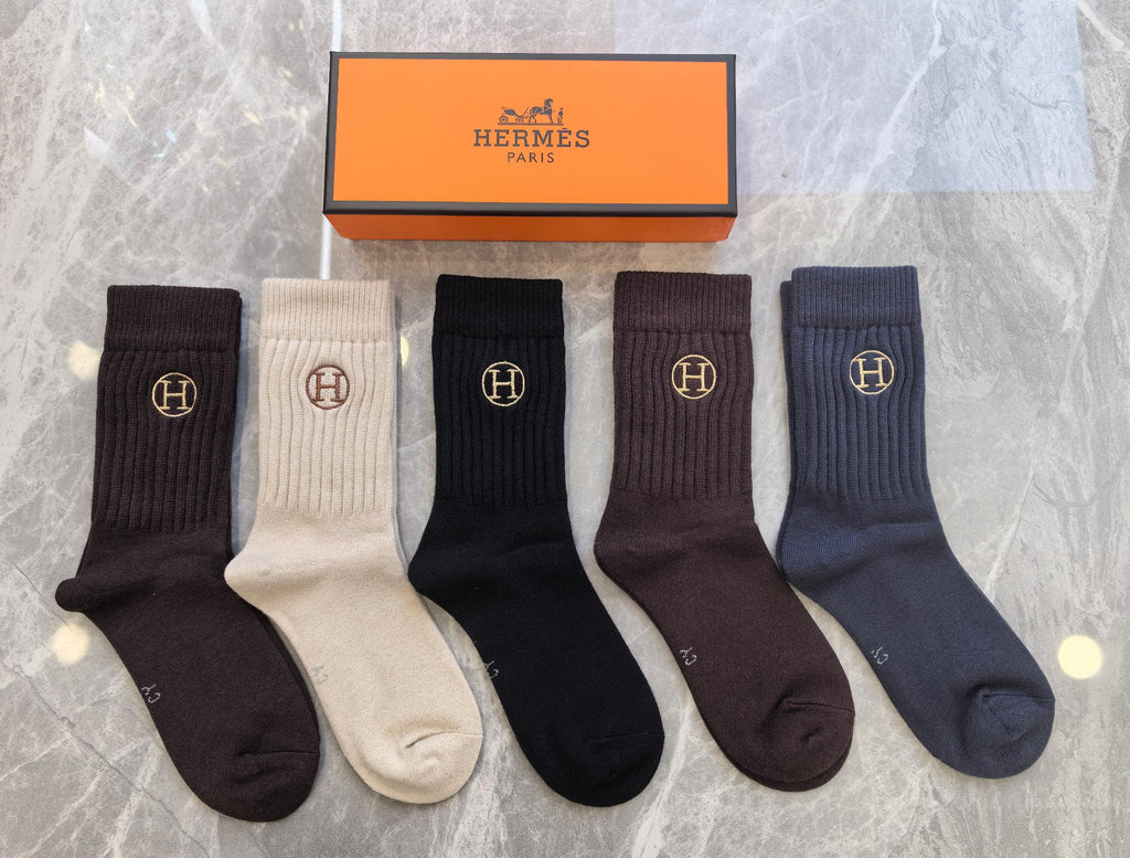 Hermes Short Socks - 5-Pair Pack
