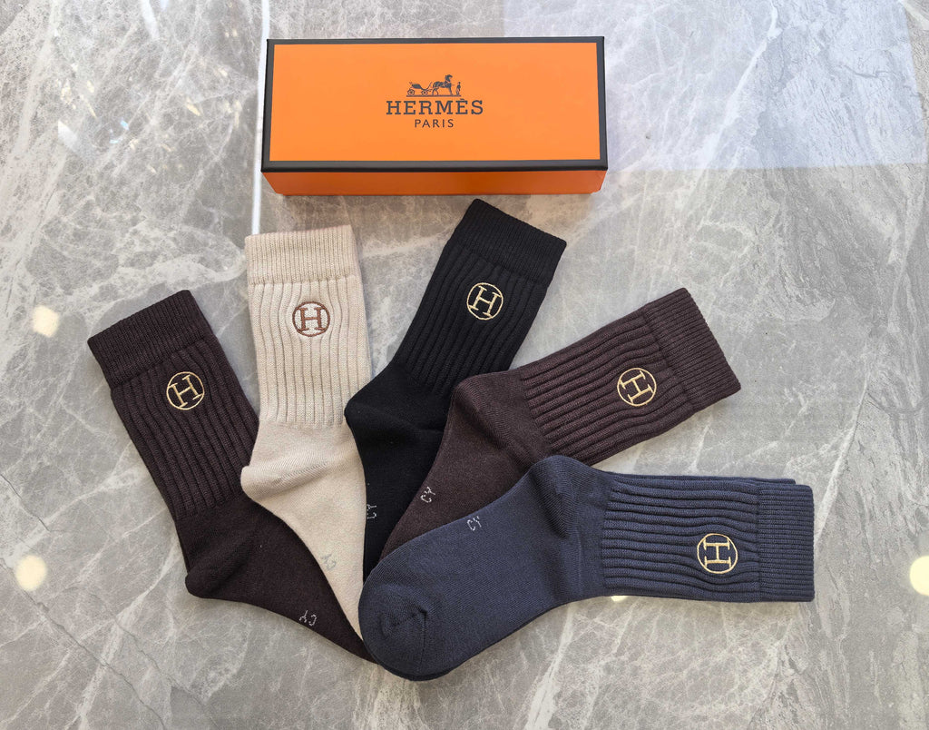 Hermes Short Socks - 5-Pair Pack