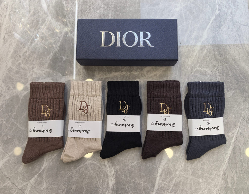 Dior Short Socks - 5-Pair Pack