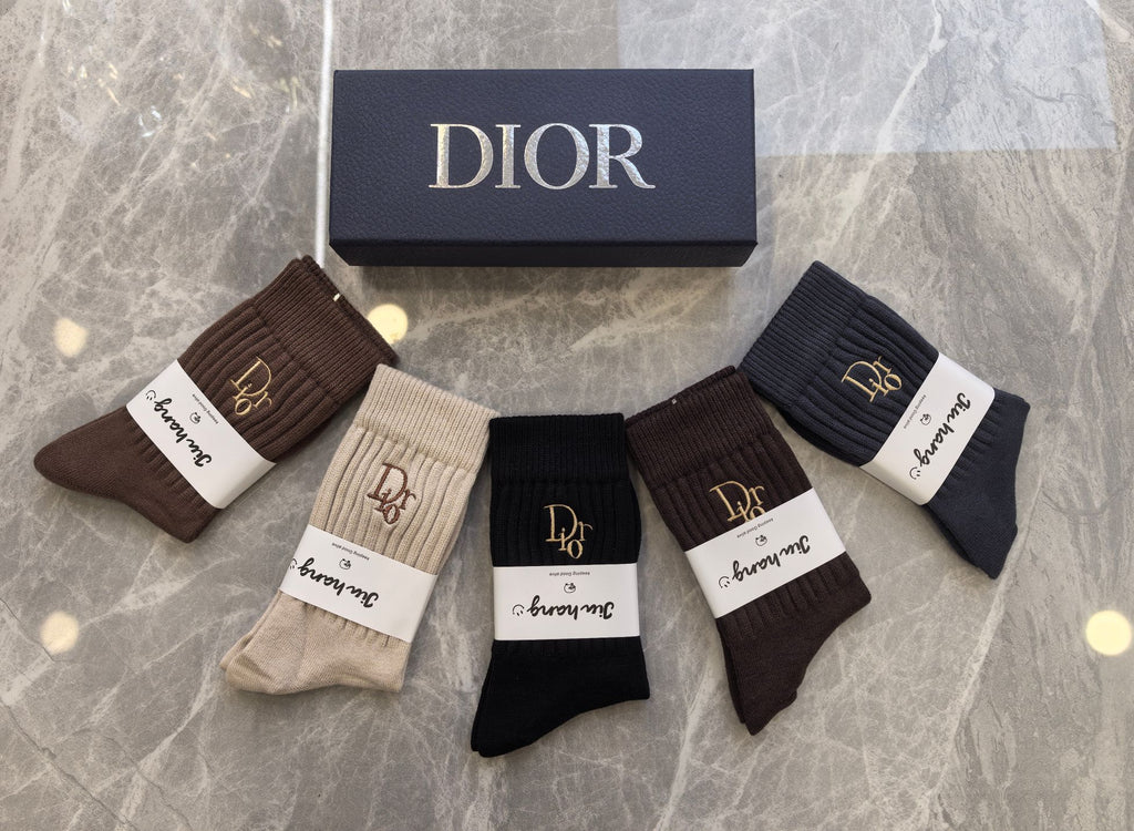 Dior Short Socks - 5-Pair Pack