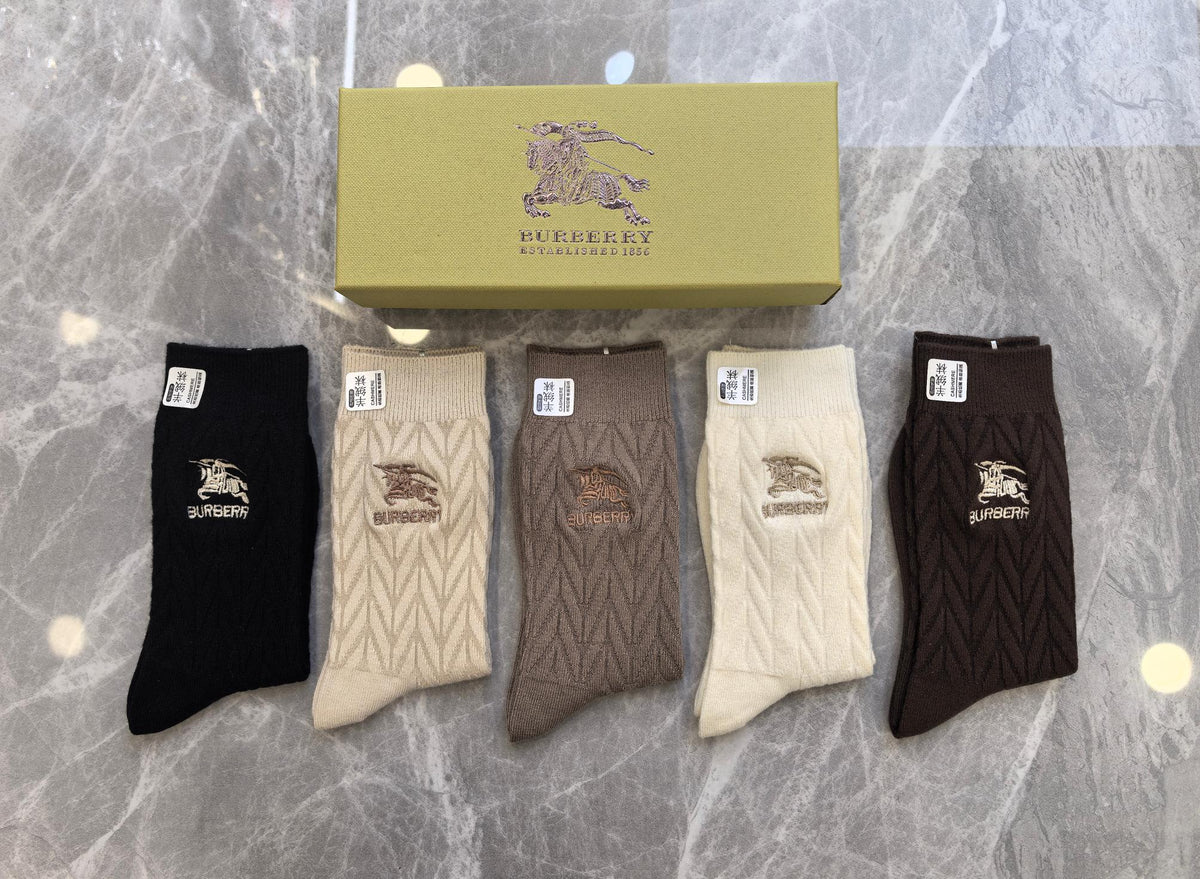 Burberry Crew Socks - 5-Pair Pack