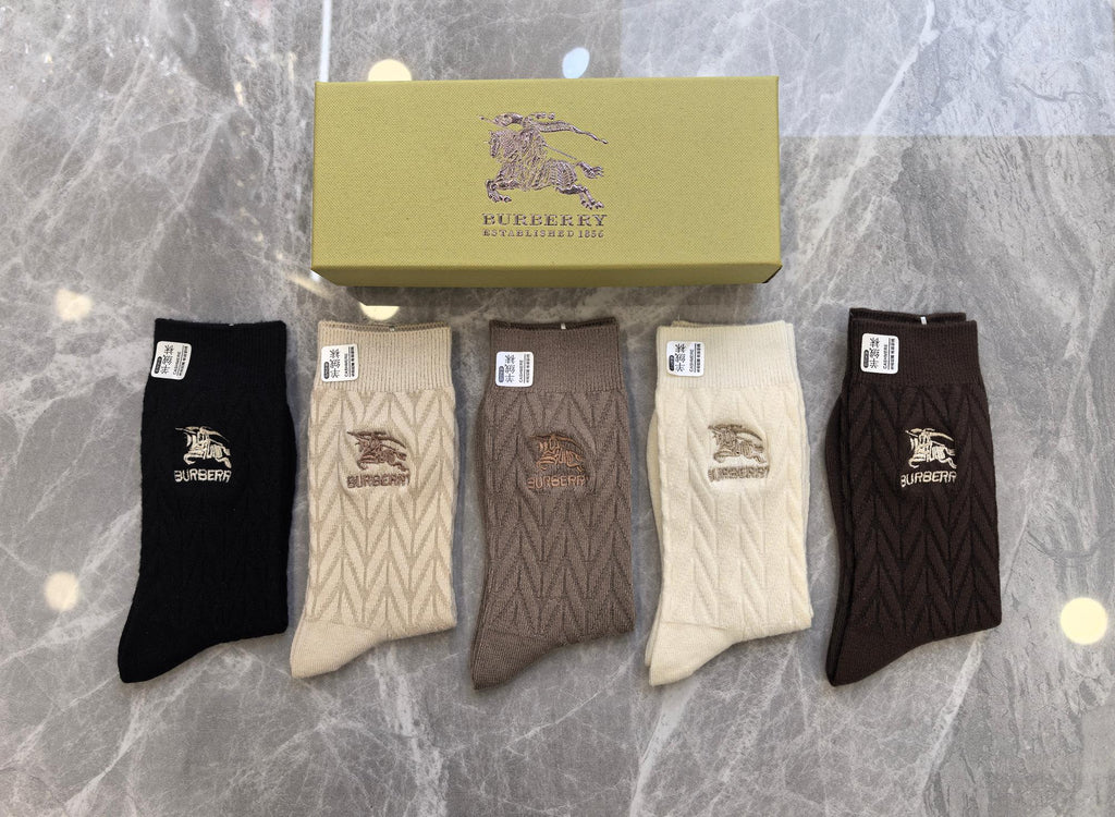 Burberry Crew Socks - 5-Pair Pack