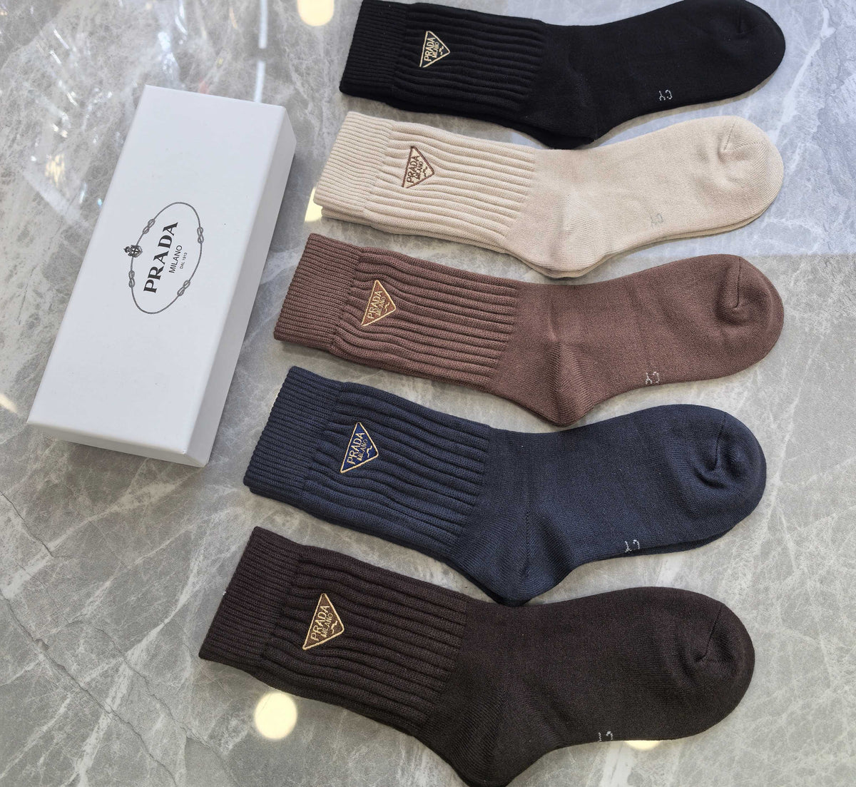 Prada Crew Socks - 5-Pair Pack