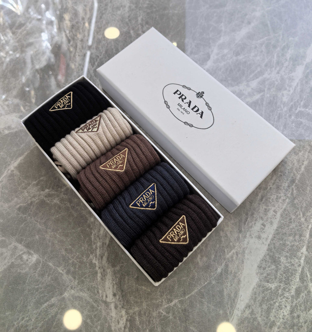 Prada Crew Socks - 5-Pair Pack