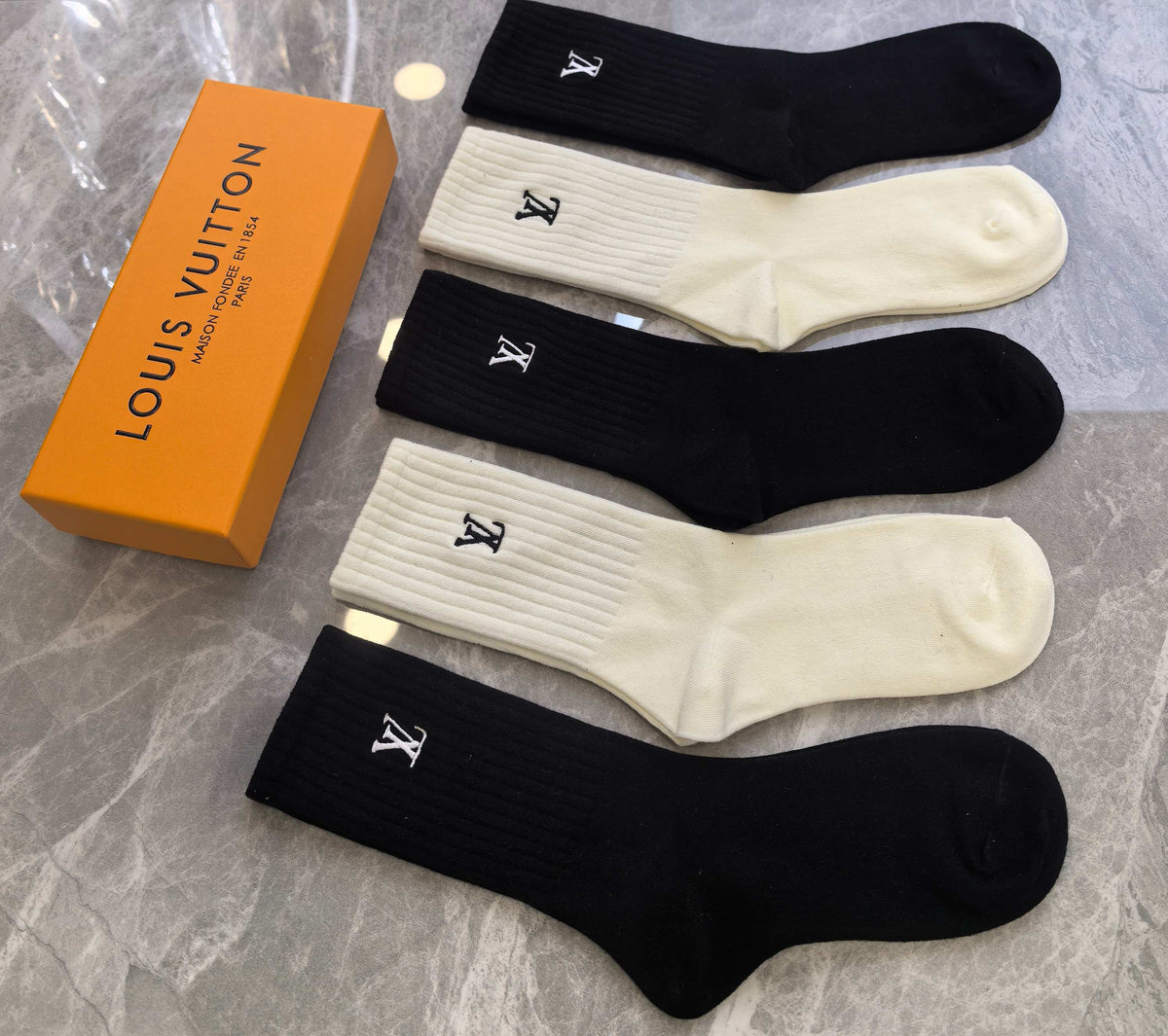 Louis Vuitton Cotton Crew Socks - 5-Pair Pack