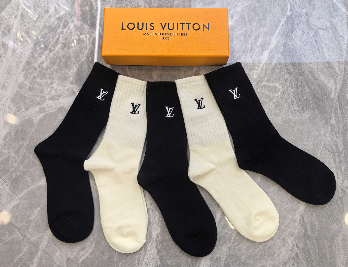 Louis Vuitton Cotton Crew Socks - 5-Pair Pack