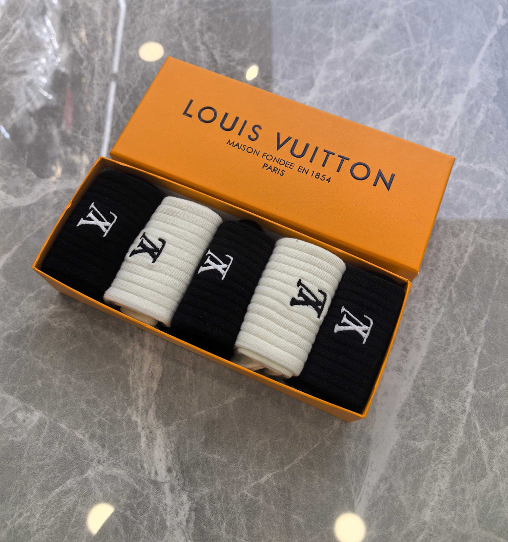 Louis Vuitton Cotton Crew Socks - 5-Pair Pack