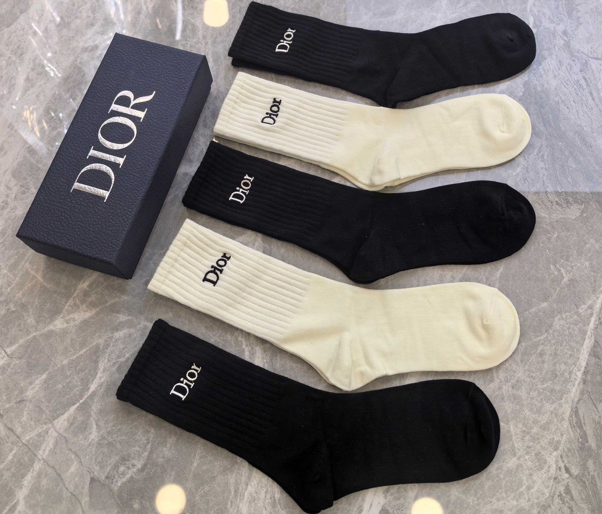 Dior Cotton Crew Socks - 5-Pair Pack