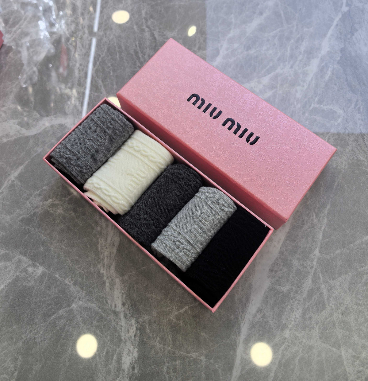 Miu Miu Cotton Crew Socks - 5-Pair Pack
