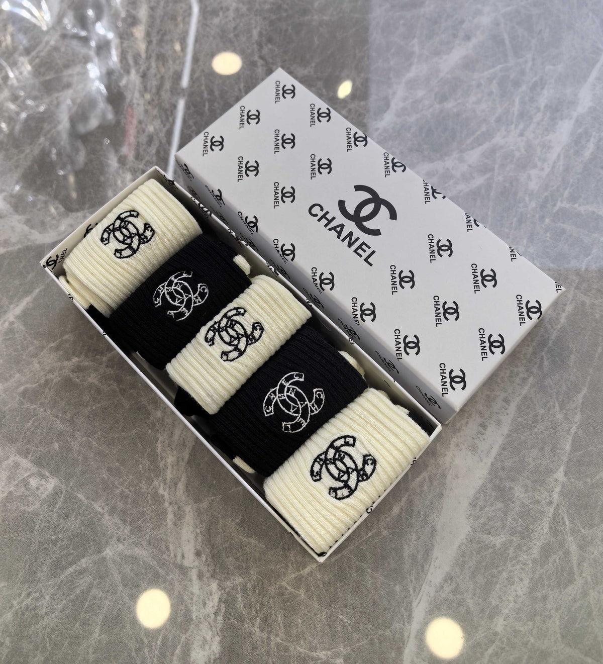 Chanel Cotton Short Socks - 5-Pair Pack