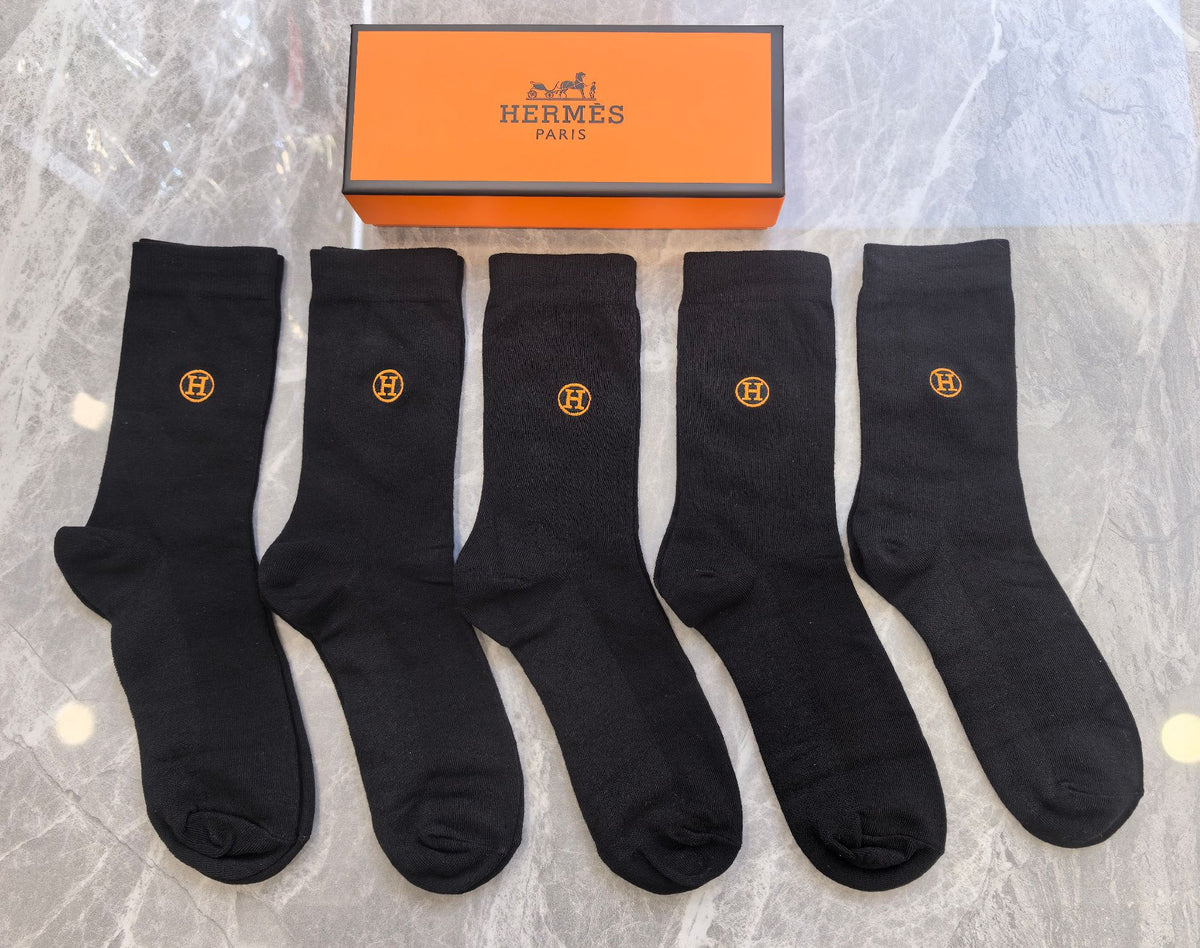 Hermes Crew Socks - 5-Pair Pack