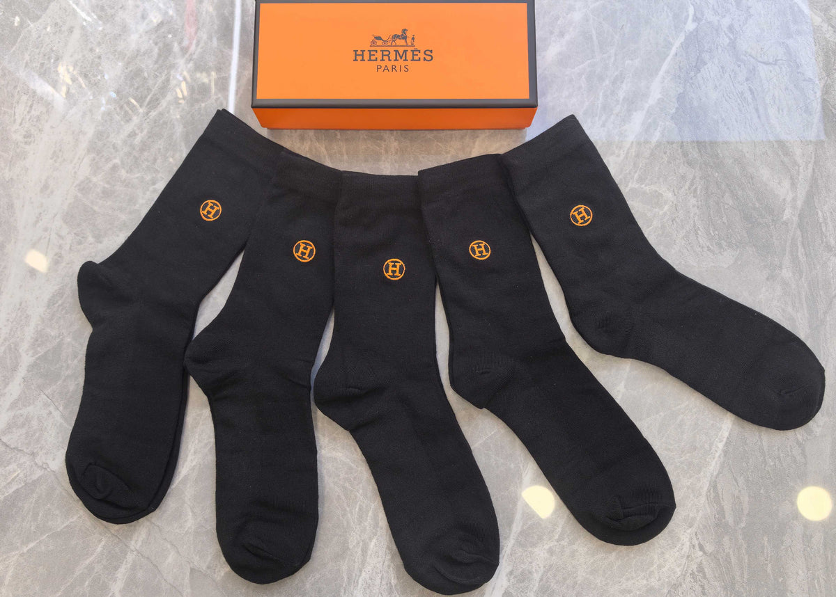 Hermes Crew Socks - 5-Pair Pack