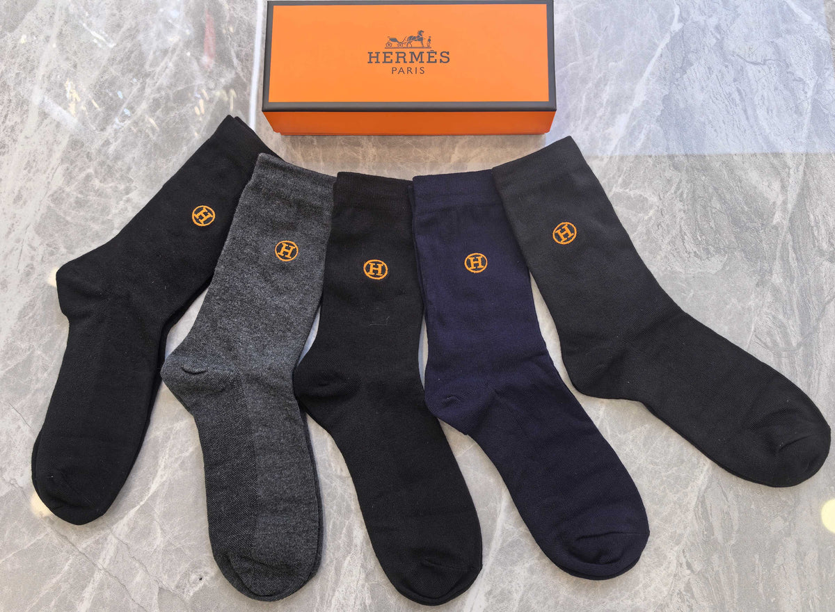 Hermes Crew Socks - 5-Pair Pack