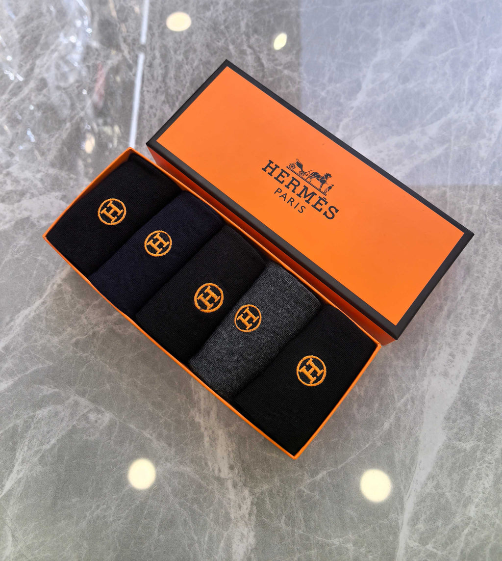 Hermes Crew Socks - 5-Pair Pack