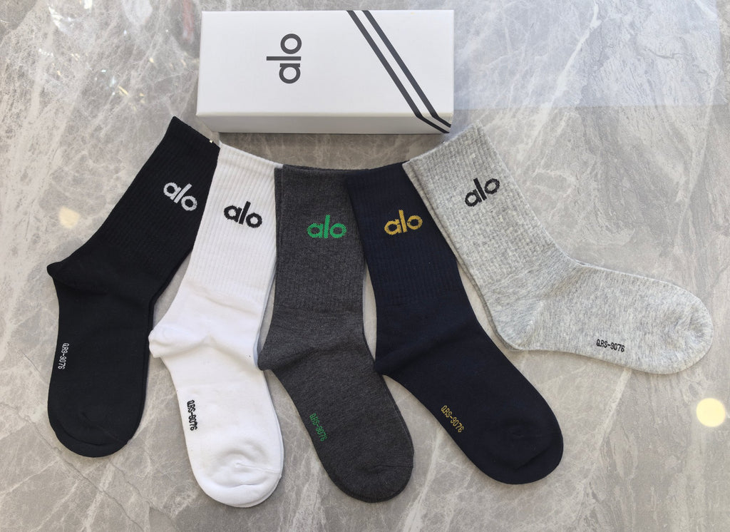 Alo Cotton Crew Socks - 5-Pair Pack