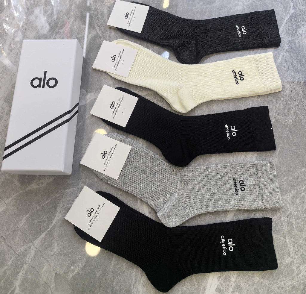 Alo Cotton Crew Socks - 5-Pair Pack