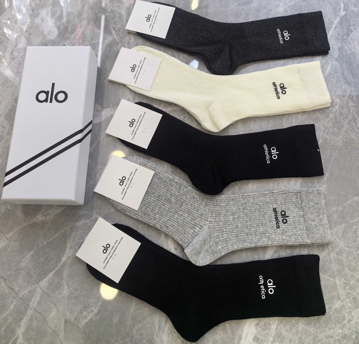 Alo Cotton Crew Socks - 5-Pair Pack