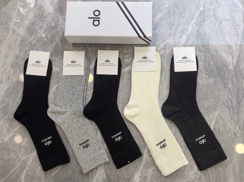 Alo Cotton Crew Socks - 5-Pair Pack