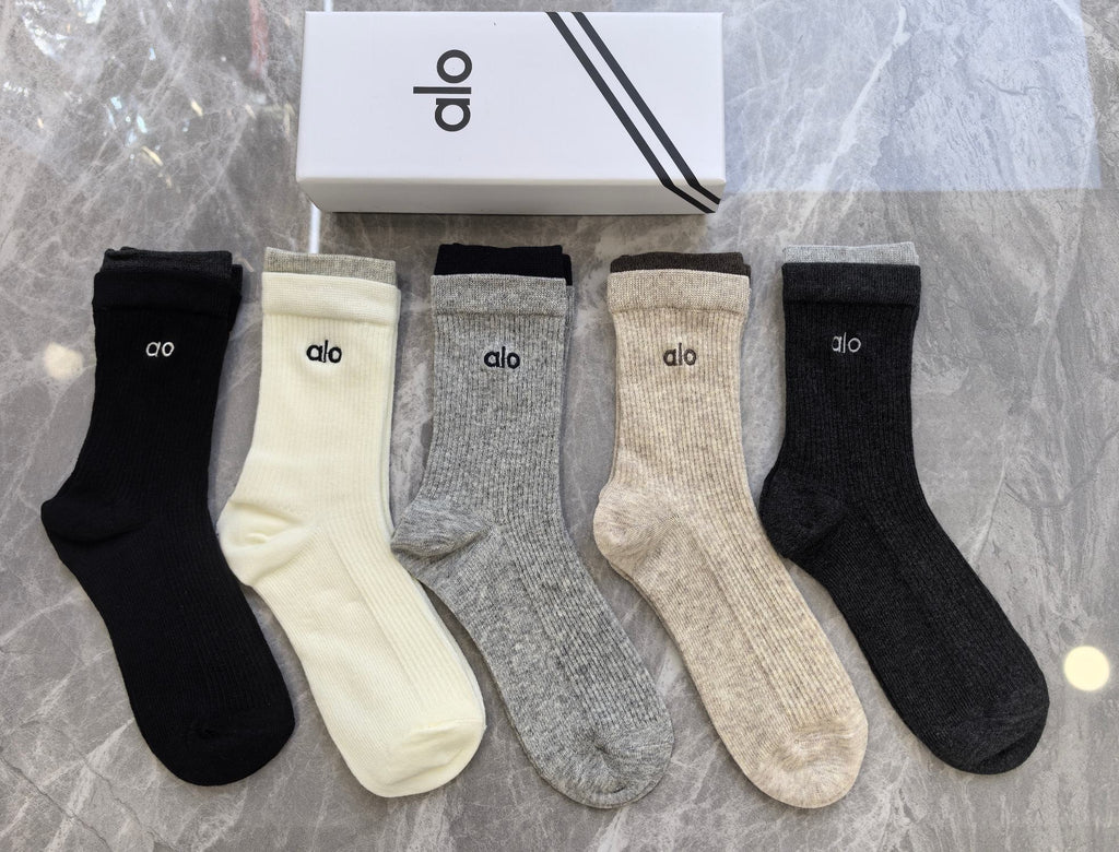 Alo Cotton Crew Socks - 5-Pair Pack