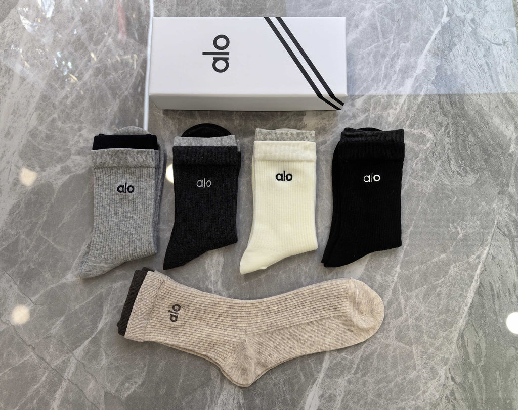 Alo Cotton Crew Socks - 5-Pair Pack