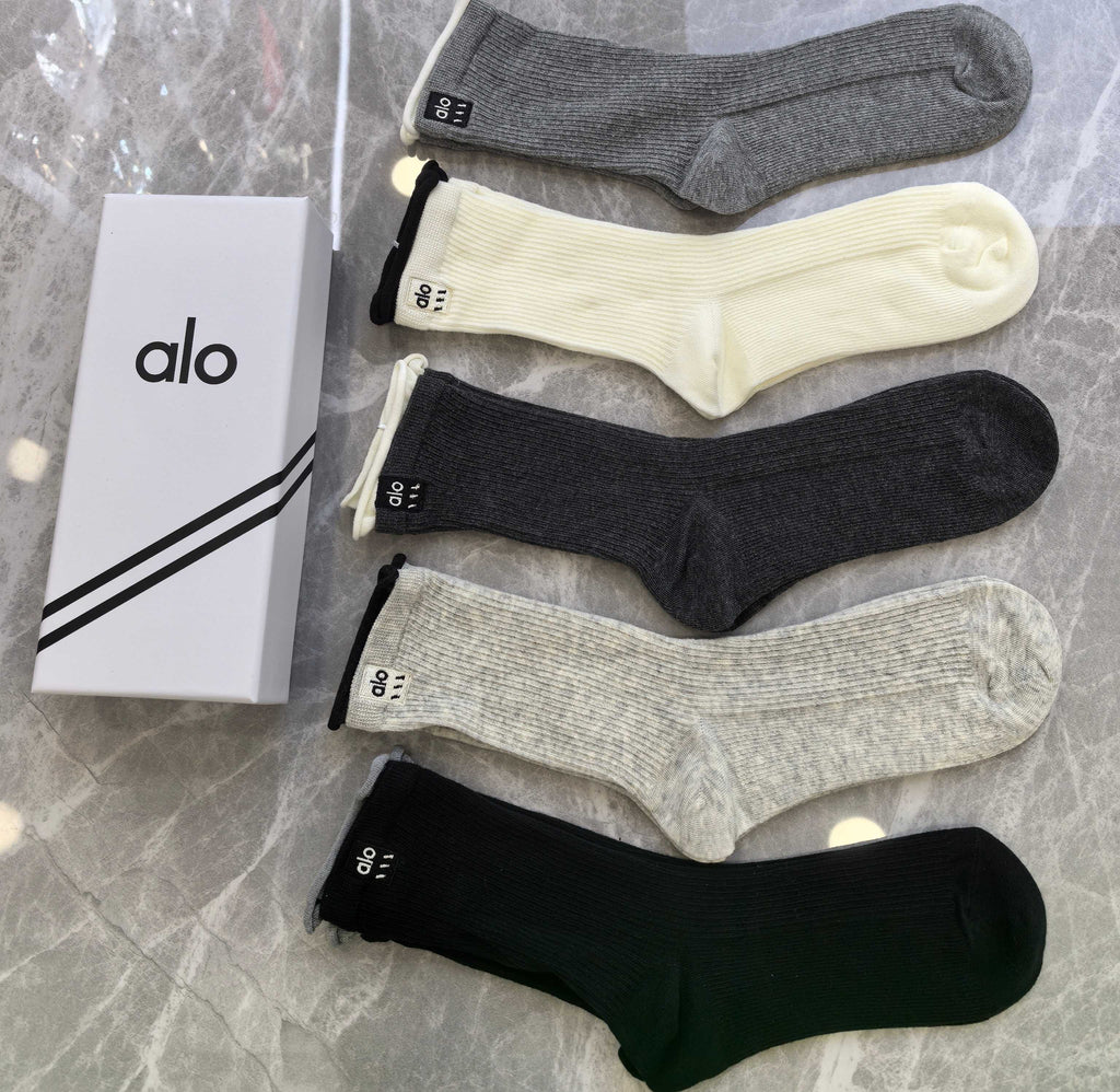 Alo Cotton Crew Socks - 5-Pair Pack