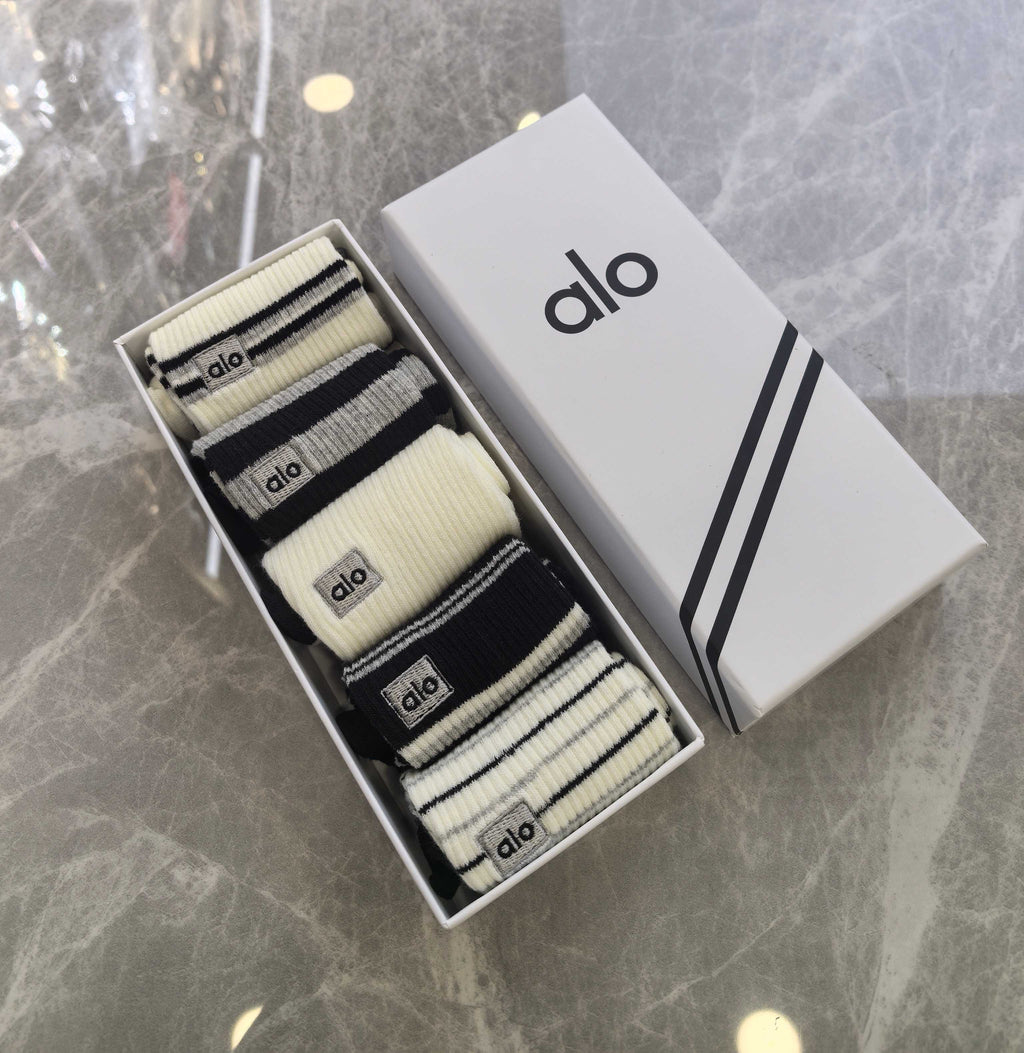 Alo Cotton Crew Socks - 5-Pair Pack