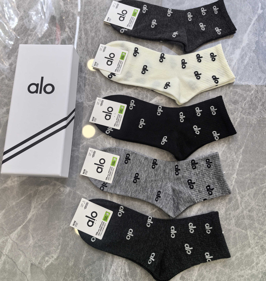 Alo Cotton Crew Socks - 5-Pair Pack